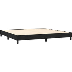 Sommier à lattes sur pieds cadre de lit 200x200 cm velours noir TDL0206989