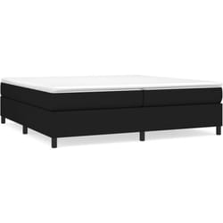 Sommier à lattes sur pieds cadre de lit 200x200 cm tissu noir TDL0206991