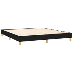 Sommier a lattes sur pieds cadre de lit 180x200 cm tissu noir TDL0206998