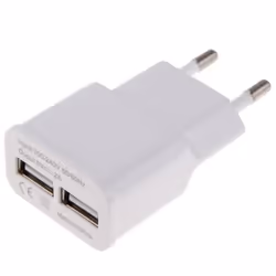 Adaptateur Secteur USB pour XIAOMI Redmi 9C Double Prise Murale 2 Ports Courant AC Chargeur Blanc (5V-2A) Universel