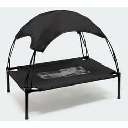 Helloshop26 - Transat chien 60 cm 15 kg max lit surélevé protection soleil s relax noir