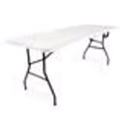 Table de camping pliante portable pliable legere exterieur bbq 180 cm blanc