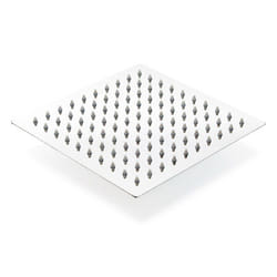 Pommeau de douche carre pomme jet de pluie tete douche 25 x 25 cm acier inoxydable