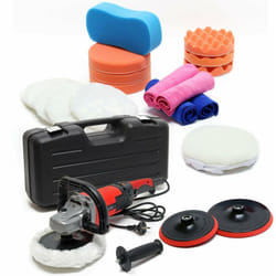 Helloshop26 - Machine à polir meuleuse set 26 pieces 1500 watts 3000 t/min max appareil de polissage polisseuse