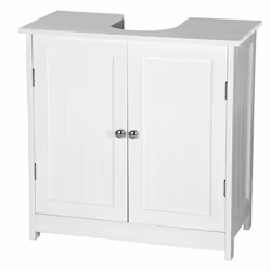 Meuble de salle de bain - Non spécifié - Sous vasque - Bois blanc - 60x30x60 cm - 2 étagères