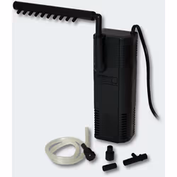 Filtre interne pour aquarium - Pompe filtre pour aquariums jusqu'à 40 litres / 300 l/h ------ Flux réglable Installation et e ...