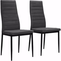 Cet ensemble de 2 chaises de salle à manger, au design épuré et contemporain, s'intégrera parfaitement dans tout intérieur. L ...