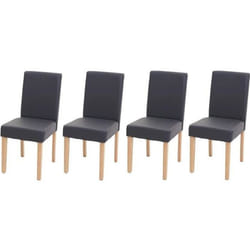 Chaises de salle à manger - Noname - Lot de 4 - Gris mat - Design moderne - Pieds en bois massif