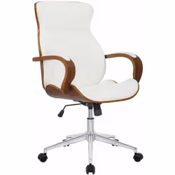 Fauteuil de bureau en synthétique et bois Hauteur réglable Construction stable Composition du matériau housse de siège: cuir ...