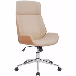Fauteuil de bureau en synthétique et bois Hauteur réglable Construction stable Composition du matériau housse de siège: cuir ...