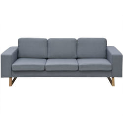 Canape avec 3 places tissu gris clair