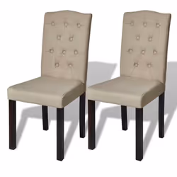 Chaises de salle à manger - Noname - Lot de 2 - Tissu poil de chameau - Design classique - Intérieur