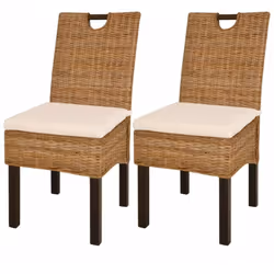 Cet ensemble de chaises de salle à manger en rotin Kubu sera un excellent ajout au décor de votre salle à manger ou salon. Le ...