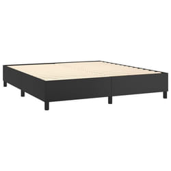Sommier a lattes sur pieds cadre de lit 160x200 cm synthetique noir TDL0207010