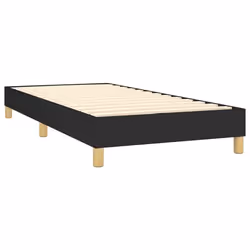 Sommier a lattes sur pieds cadre de lit 100x200 cm tissu noir TDL0207038