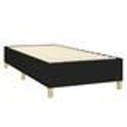 Sommier a lattes sur pieds cadre de lit 100x200 cm tissu noir TDL0207041