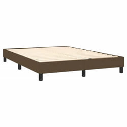 Sommier - TDL - 140x190 cm - Tissu marron foncé - 2 places - Lattes de contreplaqué