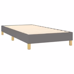 Sommier a lattes sur pieds cadre de lit 90x190 cm tissu gris fonce TDL0207101