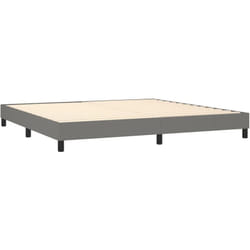 Sommier à lattes sur pieds cadre de lit 200x200 cm tissu gris foncé TDL0207114
