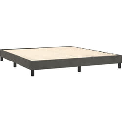 Décoshop26 - Sommier à lattes sur pieds cadre de lit 180x200 cm tissu velours gris foncé TDL0207118
