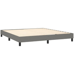 Sommier à lattes sur pieds cadre de lit 180x200 cm tissu gris foncé TDL0207122