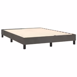 Sommier - TDL - 140x200 cm - Tissu velours gris foncé - 2 places - Pieds inclus