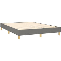 Sommier à lattes sur pieds cadre de lit 140x190 cm tissu gris foncé TDL0207139
