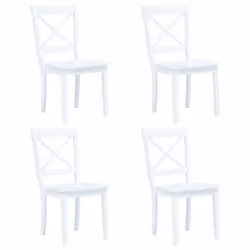 Chaises de salle à manger - Noname - Lot de 4 - Bois dhévéa massif - Design classique - Intérieur
