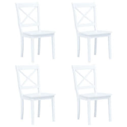 Chaises de salle à manger - Noname - Lot de 4 - Bois dhévéa massif - Design classique - Intérieur