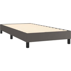 Décoshop26 - Sommier à lattes sur pieds cadre de lit 80x200 cm synthétique gris TDL0207218