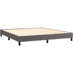 Sommier à lattes sur pieds cadre de lit 160x200 cm synthétique gris TDL0207224