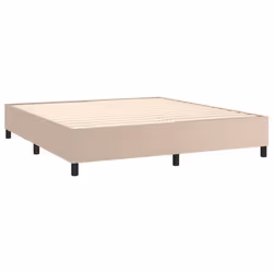 Cadre de lit - Synthetique - 180x200 cm - Marron clair - 2 places - Design contemporain