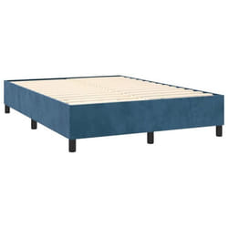 Cadre de lit - Non spécifié - 140x190 cm - Velours bleu foncé - 2 places - Sommier tapissier inclus