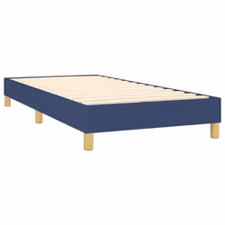 Sommier a lattes sur pieds cadre de lit 90x200 cm tissu bleu TDL0207319