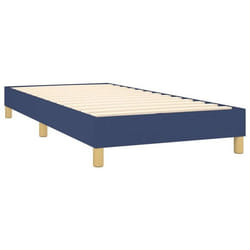 Sommier a lattes sur pieds cadre de lit 90x200 cm tissu bleu TDL0207319