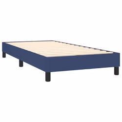 Sommier - TDL - 80x200 cm - Tissu bleu - 1 place - Lattes de contreplaqué