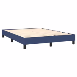 Sommier a lattes sur pieds cadre de lit 140x200 cm tissu bleu TDL0207337