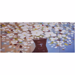 Cet ensemble de peinture sur toile à 5 panneaux est idéal pour décorer votre salon, salle à manger, chambre à coucher, etc. F ...