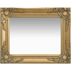 Décoshop26 - Miroir mural rectangulaire style baroque 50x40 cm Doré DEC022851