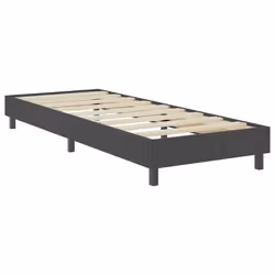 Cadre de lit - Soier - 90x200 cm - Tissu gris - 1 place - Design élégant