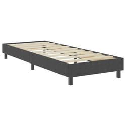 Cadre de lit - Soier - 90x200 cm - Tissu gris - 1 place - Design élégant