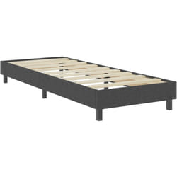 Sommier à lattes sur pieds cadre de lit 80 x 200 cm tissu gris TDL0208025