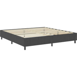 Sommier à lattes sur pieds cadre de lit 200 x 200 cm tissu gris TDL0208028