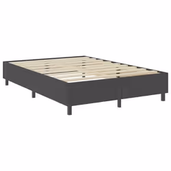 Sommier - TDL - 180 x 200 cm - Tissu gris - 2 places - Montage facile