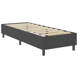 Sommier - TDL - 100 x 200 cm - Tissu gris - 1 place - Montage facile