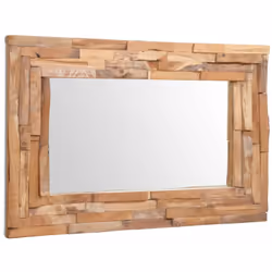 Notre miroir en teck est plus qu'un objet pratique quotidien; c'est aussi une décoration attrayante pour votre maison. Le cad ...