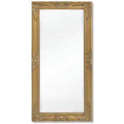 Miroir mural Style baroque 100 x 50 cm Doré DEC022651