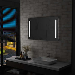 Miroir mural à led pour salle de bains 100 x 60 cm DEC022588