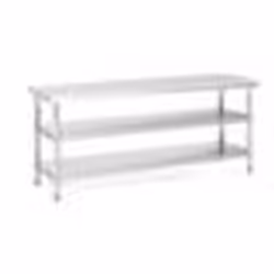 Table de travail inox Table de travail en inox table de travail cuisine 200 x 60 x 5 cm 231 kg 2 tablettes