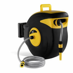 Enrouleur de tuyau automatique - MSW - 30 m - Mécanisme de blocage - Pivotant 180° - PVC